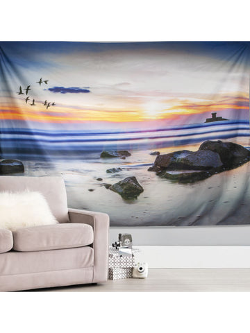 Moss Rose Recycled Poly Tapestry Beach